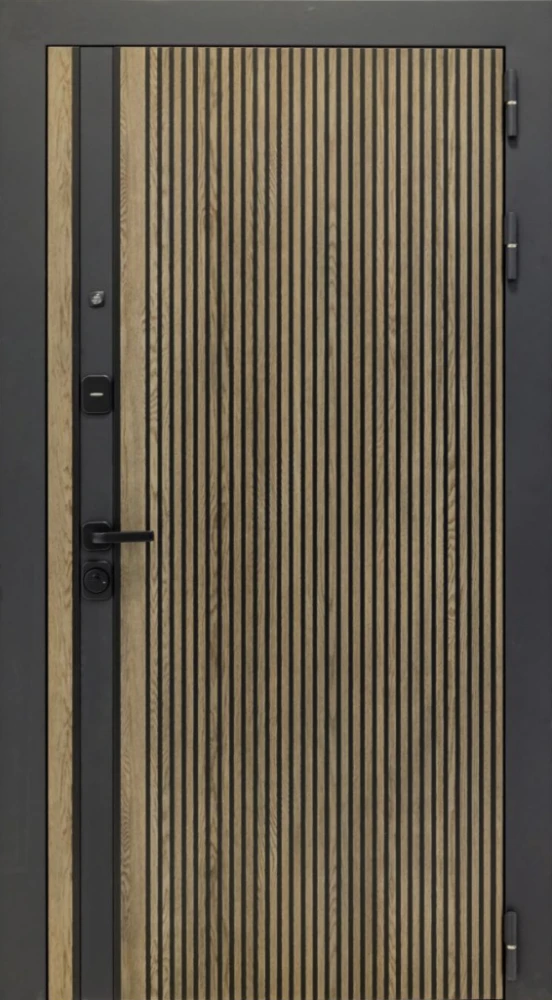 Входная дверь ДвериПРО Росна Без фрезеровки Дуб арктик горизонт DPRO222673 внешняя сторона